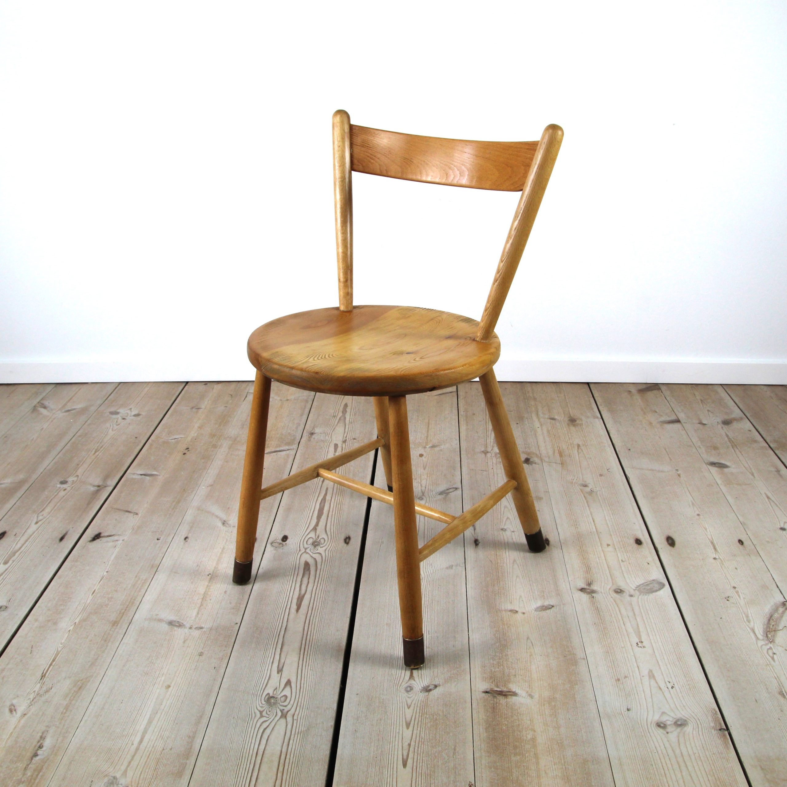 Beech & pine chairs, Danish 1940’s/1950’s, Set of 8