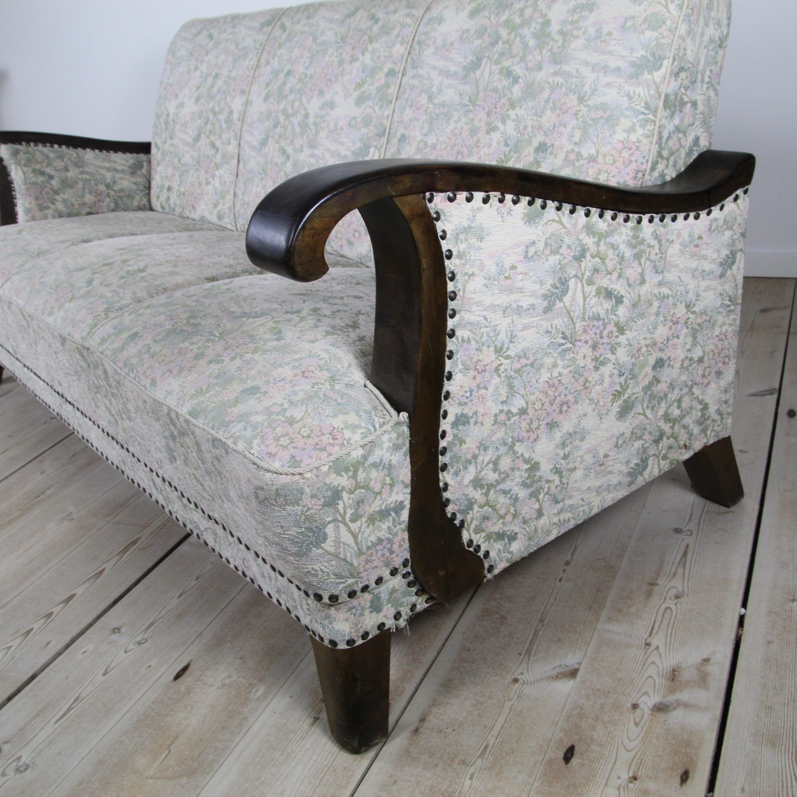 Sofa w/ wooden arms, Danish 1930’s